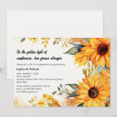 Invitation Tournesol (Devant / Derrière)