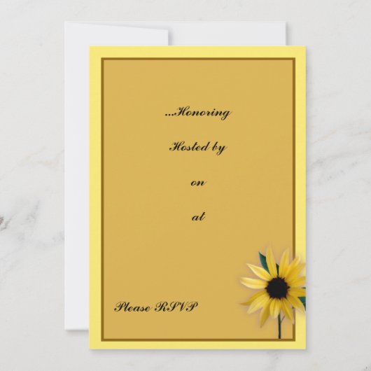 Invitation Tournesol (Dos)