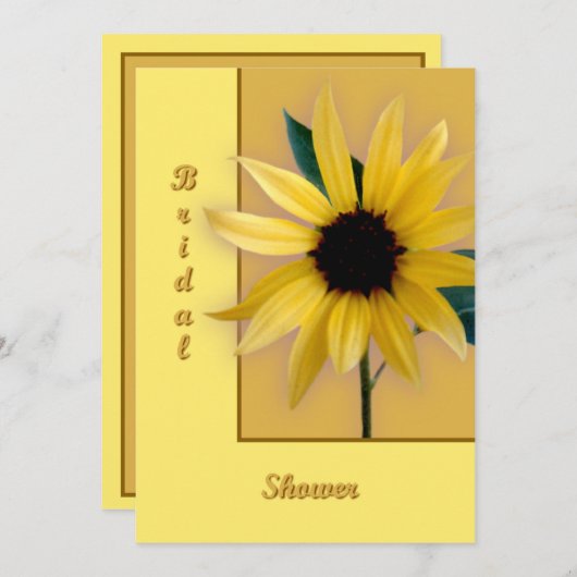 Invitation Tournesol (Devant / Derrière)