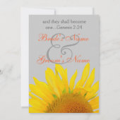 Invitation Tournesol 2 Mariage (Dos)