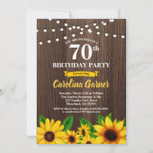 Invitation Tournesol 70e anniversaire invitation. Tout âge (Devant)