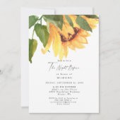 Invitation Tournesol Aquarelle La Nuit Avant Le Mariage (Devant)