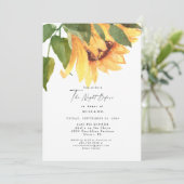 Invitation Tournesol Aquarelle La Nuit Avant Le Mariage (Debout devant)