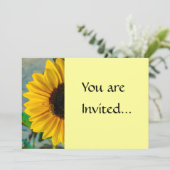 Invitation Tournesol avec abeille  (Debout devant)