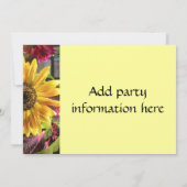 Invitation Tournesol avec abeille  (Dos)