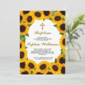 Invitation Tournesol Baptême İnvitation (Debout devant)