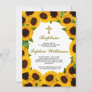 Invitation Tournesol Baptême İnvitation