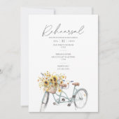 Invitation Tournesol Bicycle Mariage (Devant)