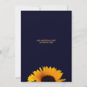 Invitation Tournesol Bleu Marine Virtuel Shower (Dos)