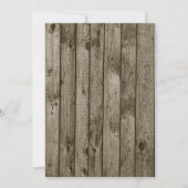 Invitation Tournesol Bois rustique Lumières Premier anniversa (Dos)