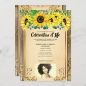 Invitation Tournesol commémoration anniversaire de la mort se (Devant / Derrière)