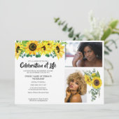 Invitation Tournesol commémoration de la mort (Debout devant)