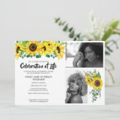 Invitation Tournesol commémoration de la mort (Debout devant)