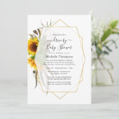 Invitation Tournesol Conduite Été Géométrique Par Douche (Debout devant)