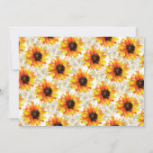 Invitation Tournesol d'automne Floral Thanksgiving Dîner (Dos)