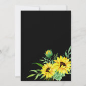 Invitation Tournesol de la fête du 80e anniversaire | Floral  (Dos)