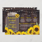 Invitation Tournesol de marionnette (Devant / Derrière)