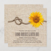 Invitation Tournesol de pays et Mariage de bracelet de noeud  (Devant / Derrière)
