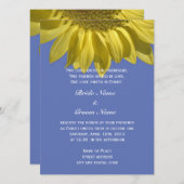 Invitation Tournesol d'été brillant mariage chrétien (Devant / Derrière)
