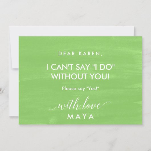 Invitation Tournesol D'Été Serez-Vous Ma Fille D'Honneur (Dos)