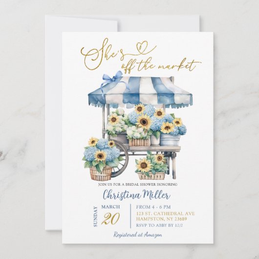 Invitation Tournesol d'Hydrangea Elle est hors de la marée du (Devant)