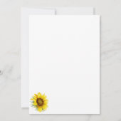 Invitation Tournesol d'or géométrique simple (Dos)