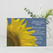 Invitation Tournesol du jardin jaune Mariage d'été Brunch (Debout devant)