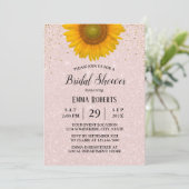 Invitation Tournesol Elégante Fête des mariées rose pâle (Debout devant)