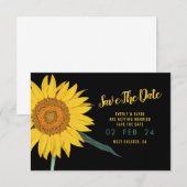 Invitation Tournesol Enregistrer La Date (Devant / Derrière)