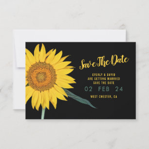 Invitation Tournesol Enregistrer La Date