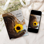 Invitation Tournesol et dentelle Mariage occidental