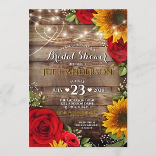 Invitation Tournesol et Fête des mariées russe Rose