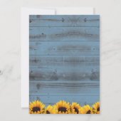 Invitation Tournesol et lanterne Retraite de la bière Dusty B (Dos)