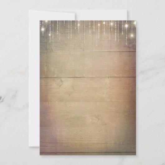 Invitation Tournesol et Rose blanche Rustic (Dos)