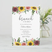 Invitation Tournesol et Rose Brunch et Fête des mariées Bubbl (Debout devant)