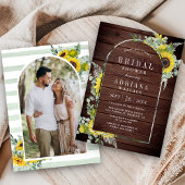 Invitation Tournesol Eucalyptus Arch Photo Fête des mariées e