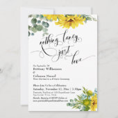 Invitation Tournesol Eucalyptus Elégante Réception Typographi (Devant)