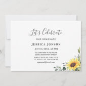 Invitation Tournesol Eucalyptus Fête de graduation (Dos)