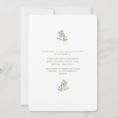 Invitation Tournesol Eucalyptus Fête des mariées toscane arro (Dos)