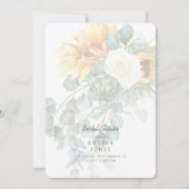 Invitation Tournesol Eucalyptus Fête des mariées toscane arro (Devant)