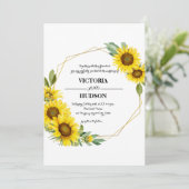 Invitation Tournesol Eucalyptus Floral Botanique (Debout devant)