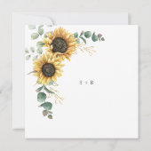 Invitation Tournesol Eucalyptus Floral Mariage (Dos)