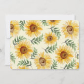 Invitation Tournesol Eucalyptus Floral Mariage botanique (Dos)