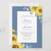 Invitation Tournesol & Eucalyptus Mariage floral (Devant)