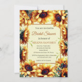 Invitation Tournesol Eucalyptus Rustique Fête des mariées flo (Devant)