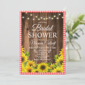 Invitation tournesol Fête des mariées barbecue rus (Debout devant)