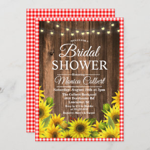 Invitation tournesol Fête des mariées barbecue rus