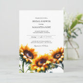 Invitation Tournesol Fête des mariées vintage (Debout devant)