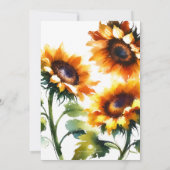 Invitation Tournesol Fête des mariées vintage (Dos)