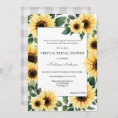 Invitation Tournesol Fête des mariées virtuelle (Devant / Derrière)